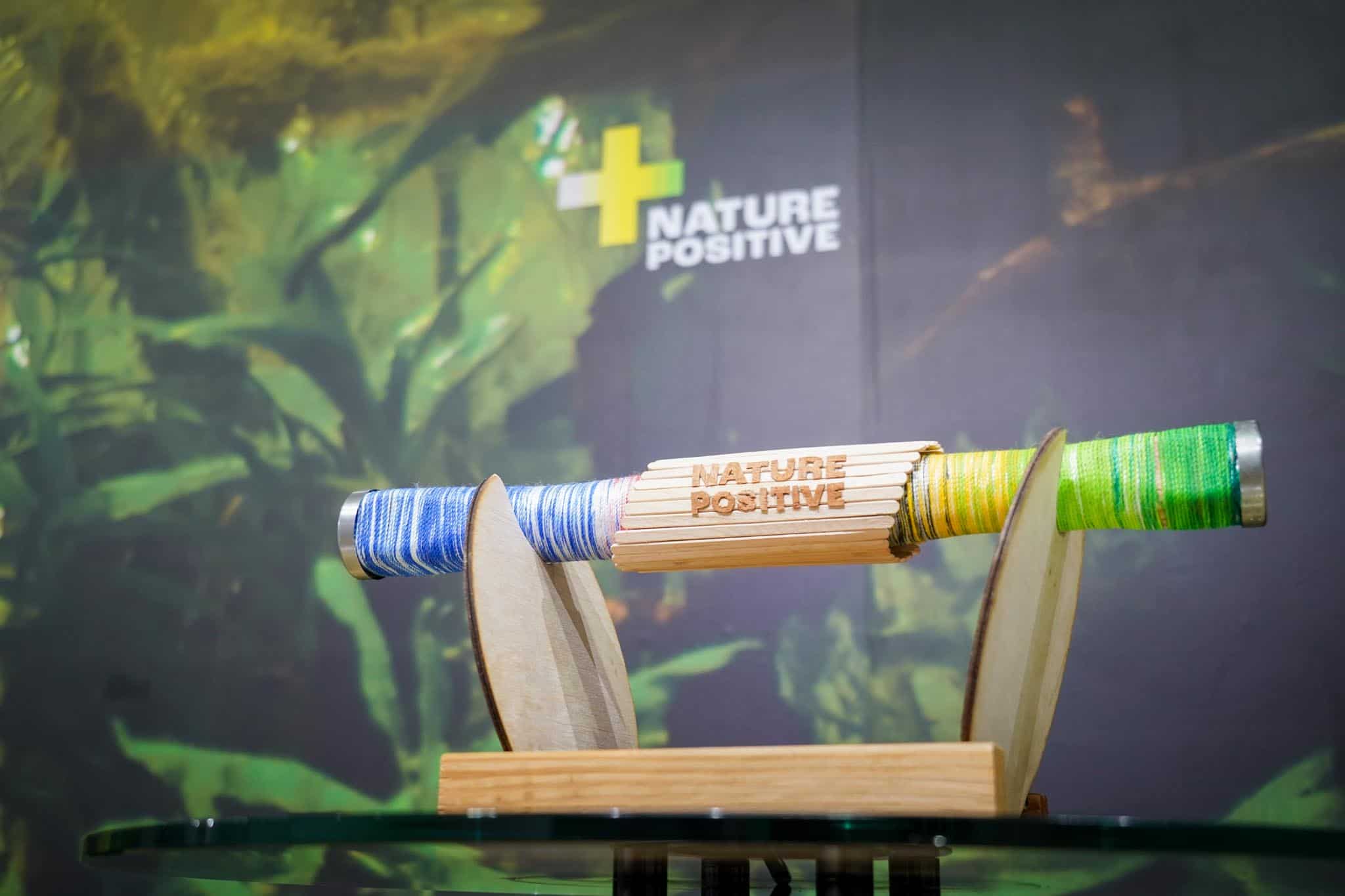 The Nature Positive Baton with nature stripes