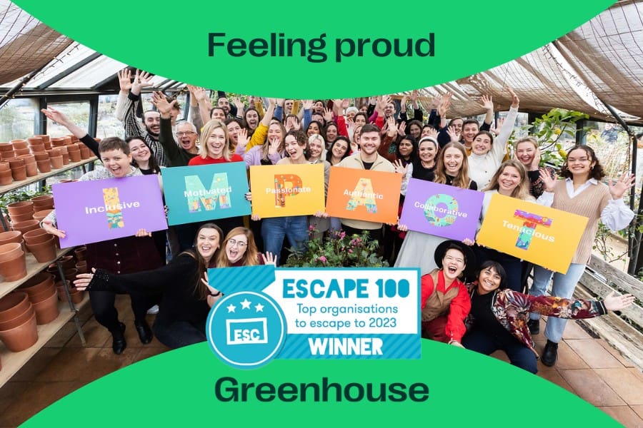Greenhouse Escape 100 winner announcement promo graphic