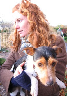 Alys Fowler with dog